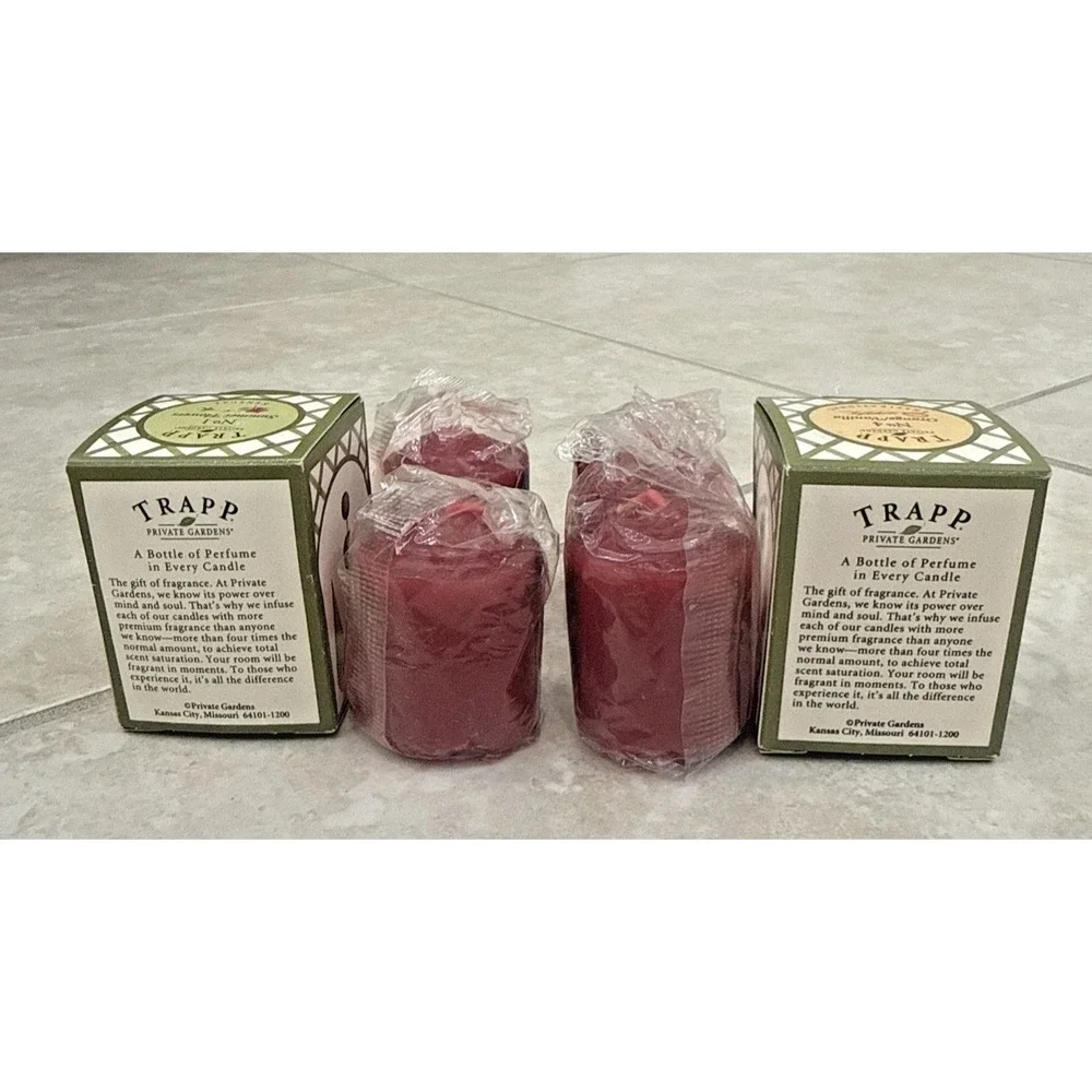 New 2 Trapp Private Garden Candles 2 Oz. 4 masterpiece candle Deadstock